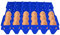 Egg Crates, 5PCS Plastic Egg Flats 30 Cell Eggs Crates Holder Tray for Storage Transportation Home Farm Supplies(Blue)