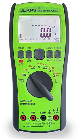 KPS -DMM9000BT Digitales Multimeter TRMS Spannung AC/DC 1000 V AC/DC 10 A AC + DC mit Bluetooth 40.000 CAT.IV