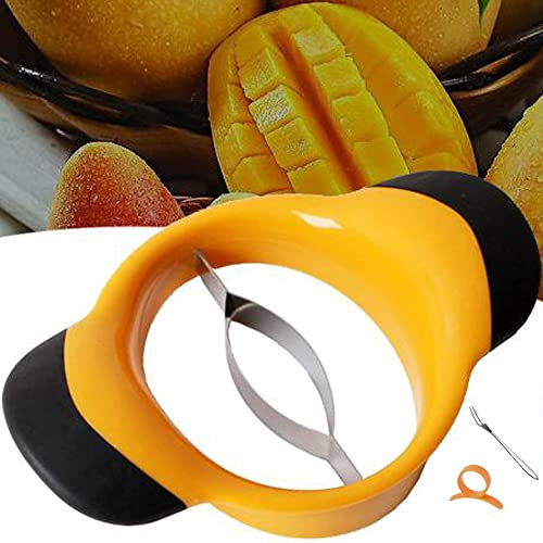 Mango Slicer, Peeler and Pit Remover Tool, ZLMC Mango Splitter, Mango Slicer Cutter Pitter, with Grip Handle