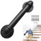 Lechansen Corrimano per scale, 30 cm, copertura nera, tubo in metallo, barre di sostegno per scale interne, montaggio a parete, ringhiera opaca rustica antiscivolo per bagno, diametro 3,2 cm