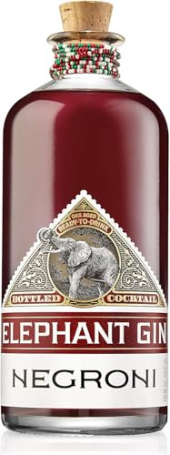 Elephant Gin Negroni - servierfertiger und in Eichenfässern gereifter Cocktail mit Maasai-Perlenband - Ready-To-Drink - 28% Vol., 700ml