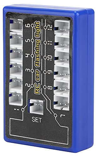 Alomejor RC-Modelllicht, 12 LED-Hochsimulations-Fernbedienungs-Blitzlicht-Kit für für HSP CC01 1/10 1/8 RC-Auto