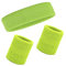 Schweißbänder Handgelenk Schweißbänder Stirnband Set Sport Wristbands Headbands 3 Stück,Sport Schweißband Armband Stirnbänder für Fußball Basketball Tennis Gymnastik (Grün)