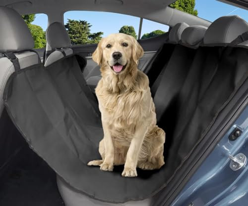 VAKOWOO Dog Car Seat Cover for Dogs Hammock for Car Back Seat, Waterproof Dog Car Hammock Scratchproof Car Seat Cover Rear Back Seat Cover for Dogs, 50 x57 Inch