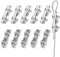 SWTYExt M5 Drahtseilklemme 10 Stück Seilklemme 5mm Seilverbinder Duplex Klemme Edelstahl 304 für Drahtseil 5mm Stahlseil Wäscheleinenspanner Markise Fixiert