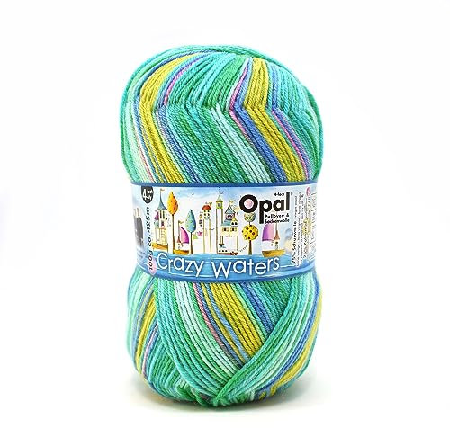 Opal - Opal Crazy Waters 11316 4-Ply Durevole Calzino Filato - 1x100g