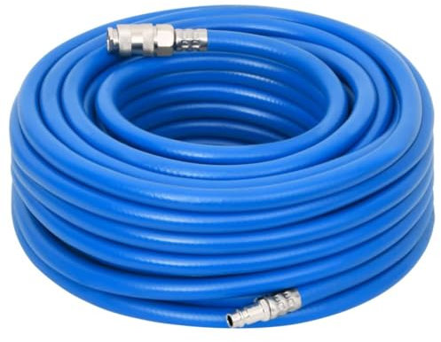 vidaXL Tuyau d'air, Tuyau Pneumatique de Compresseur, Flexible d'air du Compresseur, Tuyau à Air Comprimé de Sécurité, Bleu 0,7 20 m PVC