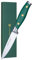 linoroso 9cm Gemüsemesser Schälmesser Scharfe Obstmesser Küchenmesser Klein Küchen Messer Schmiedestücke aus Deutschem Kohlenstoffstahl Ergonomischer Griff mit Eleganter Geschenkbox - Grün