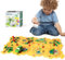 Kadayaya Dinosaurier Puzzle Spielzeugauto für Kinder 3-5 Jahre DIY Puzzle Autorennbahn Spielset für Kinder Puzzlebahn Auto Lernspielzeug für 3 4 5 6 Jungen Mädchen Montessori Spielzeug für Kleinkind