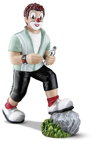 GILDE Clown Bleib fit aus Kunstharz - Deko Figur Sammelfigur - Mehrfarbig, 15 cm hoch, 7 cm breit, 10 cm tief