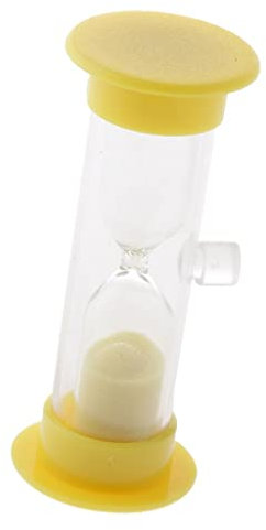 Tiuimk Sablier à ventouse jaune de 3 minutes – Idéal pour la cuisine, les jeux, l'exercice, etc