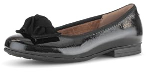 Gabor Damen Klassische Ballerinas, Frauen Flats,Moderate Mehrweite (G),Ballerina-Schuhe,Ballett-Schuhe,Ballet-Flats,schwarz,40 EU / 6.5 UK