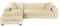 GUYIRT Couch Überwurf L Form Kratzfest Katzen, L Förmiger Sofabezug, Sofa Überzug Ecksofa Samt, Sofabezug Ecksofa L Form Stretch, Waschbar (beige 1,3+2 Sitzer)