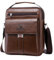 Vologle Herren Schultertasche PU Leder Messenger Bag Business Crossbody Manbag Casual Handtaschen Seitentasche Reise Flug Sport Taschen für Männer Arbeiten Shopping Reise (Kaffee)