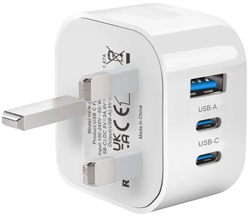 USB C Plug Fast Charge, USBC Charger Plug UK Charging Adapter for iPhone Apple 16/16 Pro Max/16 Pro/16 Plus 15 14 13 12 11 SE XS XR 8 7 6 5, iPad, Type C PD for i Phone