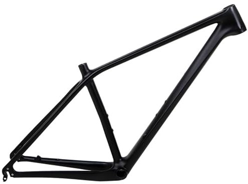 HWEVDHJ Carbon Mountainbike Rahmen 27,5er 29er XC Hardtail Mountainbike Rahmen 15''/17''/19'' Mit Scheibenbremse Schnellspanner Rahmen BB92 Verlegung Intern(Matte Black,29 * 15'')