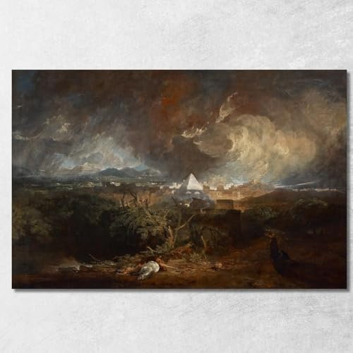 Joseph Mallord William Turner, Jwt129, Kunstdruck auf Leinwand, Fine Art, gerahmt, fertig zum Aufhängen, hochwertig, 50 x 30 cm