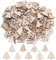SUNNYCLUE 4 Sets 200Pcs Wooden Tree Shapes Christmas Wood Cutout Assorted Natural Unfinished Blank Holiday Xmas Trees Small Decorations Slices Hanging Ornaments for DIY Crafts Party Decor Supplies