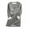 KHIRVWL Felpa Donna Senza Cappuccio Invernale Termico Felpe in Pile Peluche T-Shirt Girocollo a Maniche Lunghe Teddy Caldo Pullover Pigiama Maglione Casual Pullover Felpa di Grandi Dimensioni