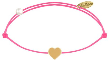 LES POULETTES BIJOUX Bracelet Lien Plaqué Or Mini Coeur