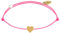 LES POULETTES BIJOUX - Bracelet Lien Plaqué Or Mini Coeur - Rose Fluo