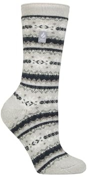 HEAT HOLDERS SOCKSHOP Ladies 1.6 TOG Lite Patterned and Striped Socks Pack of 1