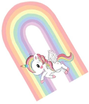 DOITOOL Girls Wall Decal Creative Rainbow Unicorn Stickers Peel and Stick Wall Decor Boys and Girls Stickers Bedroom Wallpaper