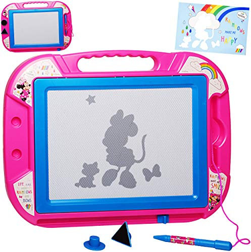 alles-meine.de GmbH große XL - Zaubertafel/magische Maltafel - Minnie Maus - 40 cm * 29 cm - incl. 2 Stempel - Zeichentafel Lerntafel - Magnet Tafel - Kinder/wisch & Weg - Za..