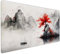 Gaming Tapis de Souris XXL 900 x 400 x 3 mm Grand Tapis de Souris Noir Mouse Pad Peinture à L'encre Tapis Souris Surface Lisse et Base en Caoutchouc Anti-dérapant, Decoration Chambre Fille Gifts Z-792