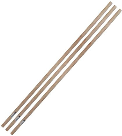 KMJ® Wooden Broom Handle (3 - Count) – Sturdy Wood Pole for Brooms, Mops & Brushes – Durable Wooden Handles for Tools and Cleaning Equipment - (Size 120 X 2.3 Cm)