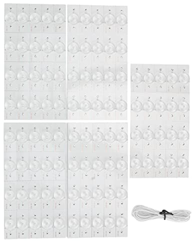 Fafeicy Perline LED SMD 3V 100 Pezzi Luminosità Elevata per Retroilluminazione TV 32-65 Pollici Base in Alluminio Trasparente Rotonde