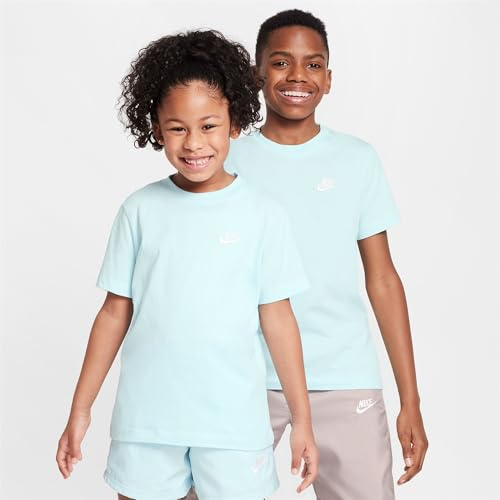 Nike Sportswear FZ5177-474 T-Shirt pour Enfants Plus âgés, Bleu Glacier