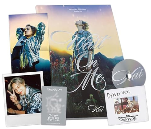 KAI - The 4th Mini Album Wait On Me Photo Book - Driver Ver. Photo Book R + Polaroid + Slide Film + Photocard + Mini Folded Poster + 2 Extra Photocards