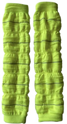 Ladies Leg Warmers, One Size, Neon Yellow, 2 Pairs womens girls leg warmers