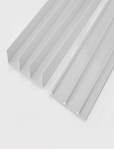 Kit binario per ante scorrevoli con cuscinetti a sfera per un funzionamento regolare, sistema di guide in alluminio per porte in vetro, ideale per configurazioni a tre ante