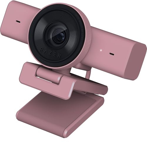 Razer Kiyo V2 X - Webcam Full HD 1080p 60 FPS per Creatori - Autofocus Veloce - Obiettivo Grandangolare - Microfono Integrato - Compatibile con Open Broadcaster Software e Xsplit | Quartz