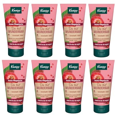 Kneipp Aroma-Pflegedusche Du bist wunderbar - mit wertvollen Extrakten aus Granatapfel und Kakao - Reisegröße - Multipack 8 x 50ml