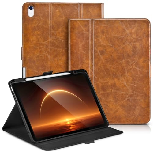 Svelabri Custodia per iPad A16 (11 Gen)/ iPad 10 Generazione,Marrone