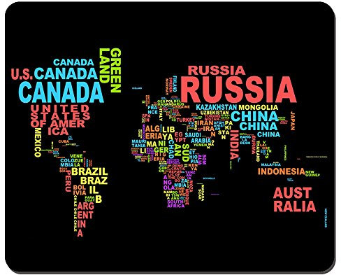 LIEBIRD Extended Xxl Gaming Mouse Pad - Portable Large Desk Pad - Non-slip Rubber Base (World Map - 9x7x4mm)