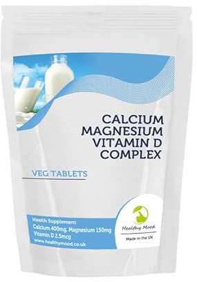 Calcium Magnesium Vitamin D3 x 120 Tablets Pills Health Food Supplements Nutrients HEALTHY MOOD UK