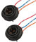 SENZEAL 2x 1157 Adaptateur de douille de support d'ampoules P21 5W BAY15D Adaptateur de douille de lumière LED SMD