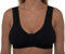 Liv Lingerie GEMM Front Fastening Cotton Rich Bra for Ladies Women Non Wired Post Surgery Soft Stretch in Multiple Colour Choices Regular to Plus Sizes Easy Open Comfort Wirefree (42, Black)