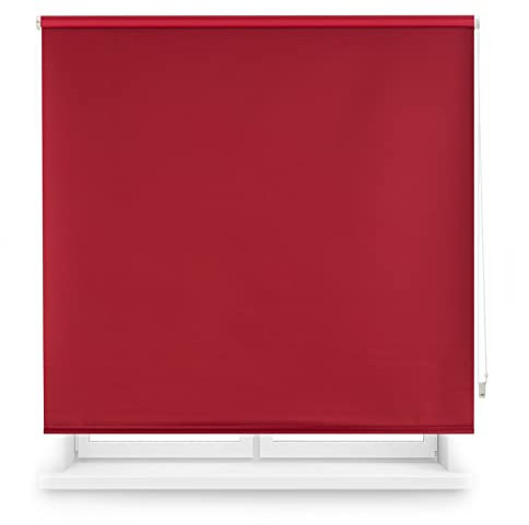 Blindecor Draco | Rollo verdunkelung - Bordeauxrot, 120 x 230 cm (BxH) | Stoffgröße 117 x 225 cm. Thermorollo für fenster