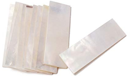 SUPVOX 10 Pcs Matériel D'incrustation Blanc Nacre Coquille Blanc Feuille Rectangle Incrustation Matériel pour Guitare
