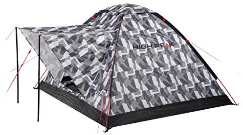 High Peak Kuppelzelt Beaver 3, Campingzelt für 3 Personen, Igluzelt mit Wetterschutz-Dach, Festivalzelt mit Wannenboden, 1500mm wasserdicht, UV 60 Sonnenschutz, Lüftung, Moskitoschutz, Freistehend