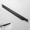 Modern Concealed Furniture Handle Inline Metal F Bar Pull,Finger Edge Tab Pull Handle Dresser Drawer Cabinet Pulls Hidden Door Knobs Aluminum Home Kitchen Closet Cupboard Handle(blackLength 600mm)