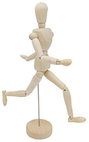 INHEMI Gliederpuppe Zeichnen 32cm,Modellpuppe aus Holz