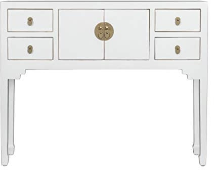 Fine Asianliving Chinesische Konsolentisch Orientalische Möbel Beistelltisch Wandtisch Dekotisch Konsole Telefontisch Tischchen Sofatisch aus Holz Kaffeetisch Couchtisch Sidetable China