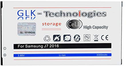 Batteria di ricambio ad alta potenza per Samsung Galaxy J7 (SM-J710F) (2016) | Originale GLK-Technologies | Accu | 3300 mAh