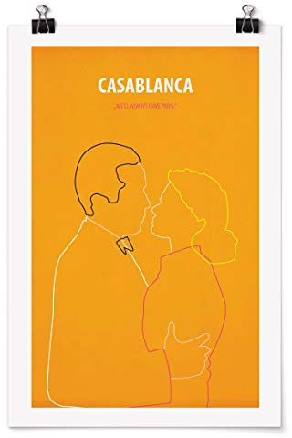 Bilderwelten Poster - Filmposter Casablanca Matt 45 x 30cm